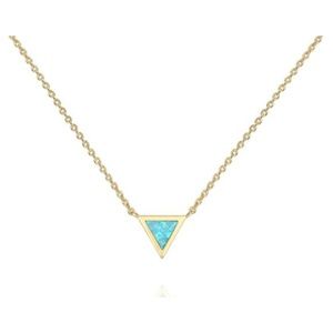 🎉HP🎉Yellow Gold Plated Created Opal Necklace